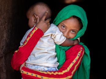 Fatuma, 18, and her 5-month-old nephew, robin, live in ethiopia, where ongoing challenges including recurring droughts, conflict and poverty regularly keep people from getting the food they need. scroll through the photos above to learn how mercy corps is working to help people overcome it. photo: ezra millstein/mercy corps